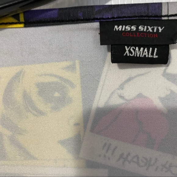 ⭐️HP⭐️POP ART MISS SIXTY STRETCHY MINI DRESS - Picture 7 of 11